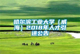 哈尔滨工业大学（威海）2018年人才引进公告