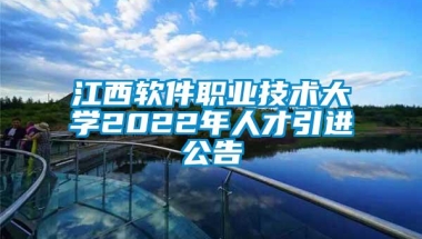 江西软件职业技术大学2022年人才引进公告