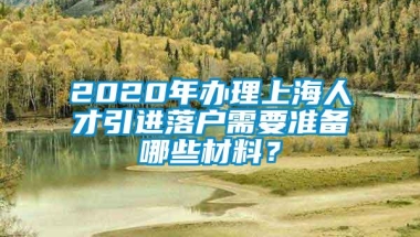 2020年办理上海人才引进落户需要准备哪些材料？