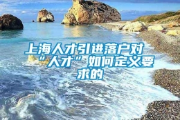 上海人才引进落户对“人才”如何定义要求的