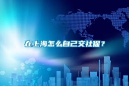 在上海怎么自己交社保？