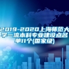 2019-2020上海师范大学一流本科专业建设点名单11个(国家级)