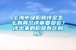 上海中级职称评定怎么有两个评审委员会？评出来的职称有区别吗？