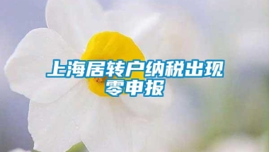 上海居转户纳税出现零申报