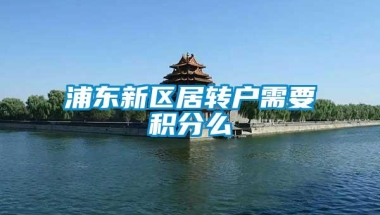 浦东新区居转户需要积分么