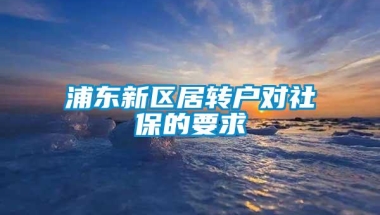 浦东新区居转户对社保的要求