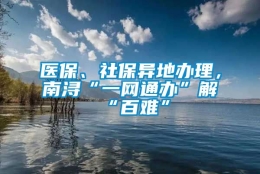 医保、社保异地办理，南浔“一网通办”解“百难”