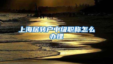 上海居转户中级职称怎么办理