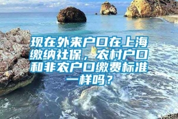 现在外来户口在上海缴纳社保，农村户口和非农户口缴费标准一样吗？