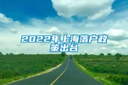 2022年上海落户政策出台