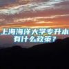 上海海洋大学专升本有什么政策？