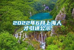 2022年6月上海人才引进公示