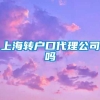 上海转户口代理公司吗