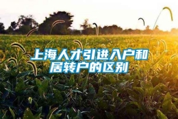 上海人才引进入户和居转户的区别