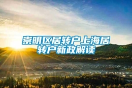 崇明区居转户上海居转户新政解读