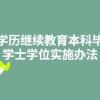 关于印发《上海财经大学授予高等学历继续教育本科毕业生学士学位实施办法》的通知