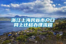 浙江上海跨省市户口网上迁移办理流程