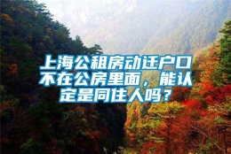 上海公租房动迁户口不在公房里面，能认定是同住人吗？