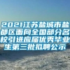 2021江苏盐城市盐都区面向全国部分名校引进应届优秀毕业生第三批拟聘公示