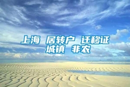 上海 居转户 迁移证 城镇 非农