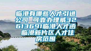 临港有哪些人才引进公司 可靠办理威32613691临港人才函 临港新片区人才住房范围