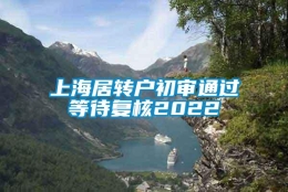 上海居转户初审通过等待复核2022