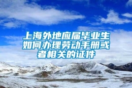 上海外地应届毕业生如何办理劳动手册或者相关的证件