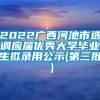 2022广西河池市选调应届优秀大学毕业生拟录用公示(第三批）