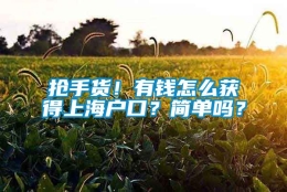 抢手货！有钱怎么获得上海户口？简单吗？