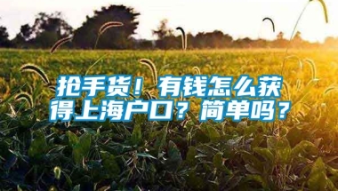 抢手货！有钱怎么获得上海户口？简单吗？