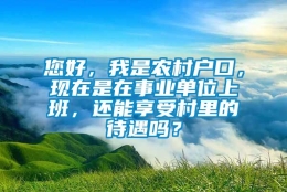 您好，我是农村户口，现在是在事业单位上班，还能享受村里的待遇吗？