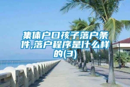 集体户口孩子落户条件,落户程序是什么样的(3)