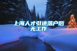 上海人才引进落户后无工作