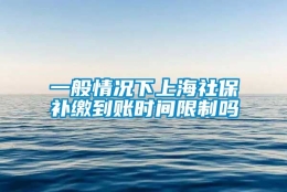 一般情况下上海社保补缴到账时间限制吗