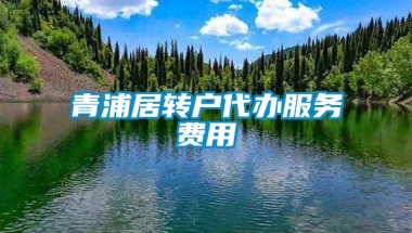 青浦居转户代办服务费用