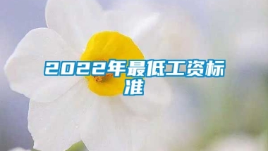 2022年最低工资标准