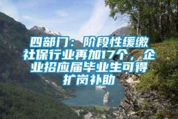 四部门：阶段性缓缴社保行业再加17个，企业招应届毕业生可得扩岗补助