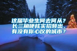 这届毕业生何去何从？长三角硬核实招频出，有没有你心仪的城市？