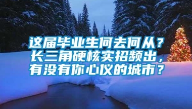 这届毕业生何去何从？长三角硬核实招频出，有没有你心仪的城市？