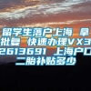 留学生落户上海 拿批复 快速办理VX32613691 上海户口二胎补贴多少