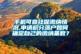 手机可查社保缴纳情况,申请积分落户如何确定自己的缴纳基数？