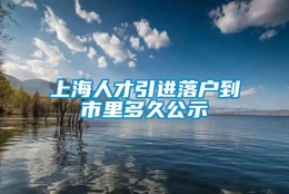 上海人才引进落户到市里多久公示