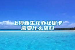 上海新生儿办社保卡需要什么资料