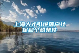 上海人才引进落户社保和个税条件