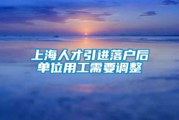 上海人才引进落户后单位用工需要调整