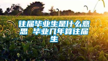 往届毕业生是什么意思 毕业几年算往届生