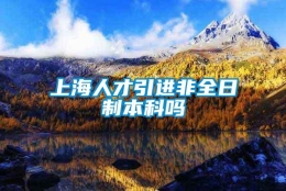 上海人才引进非全日制本科吗