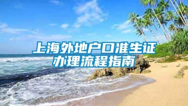 上海外地户口准生证办理流程指南