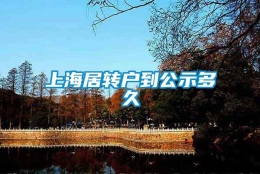 上海居转户到公示多久