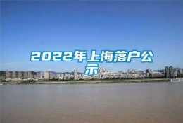 2022年上海落户公示